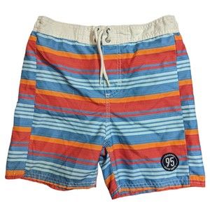OshKosh B'gosh Boys Swimming Trunks Board Shorts Multicolor Striped Blue Size 7